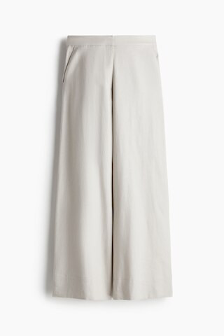 H & M - Wide-Leg Linen-Blend Pants - Brown | H&M (US + CA)