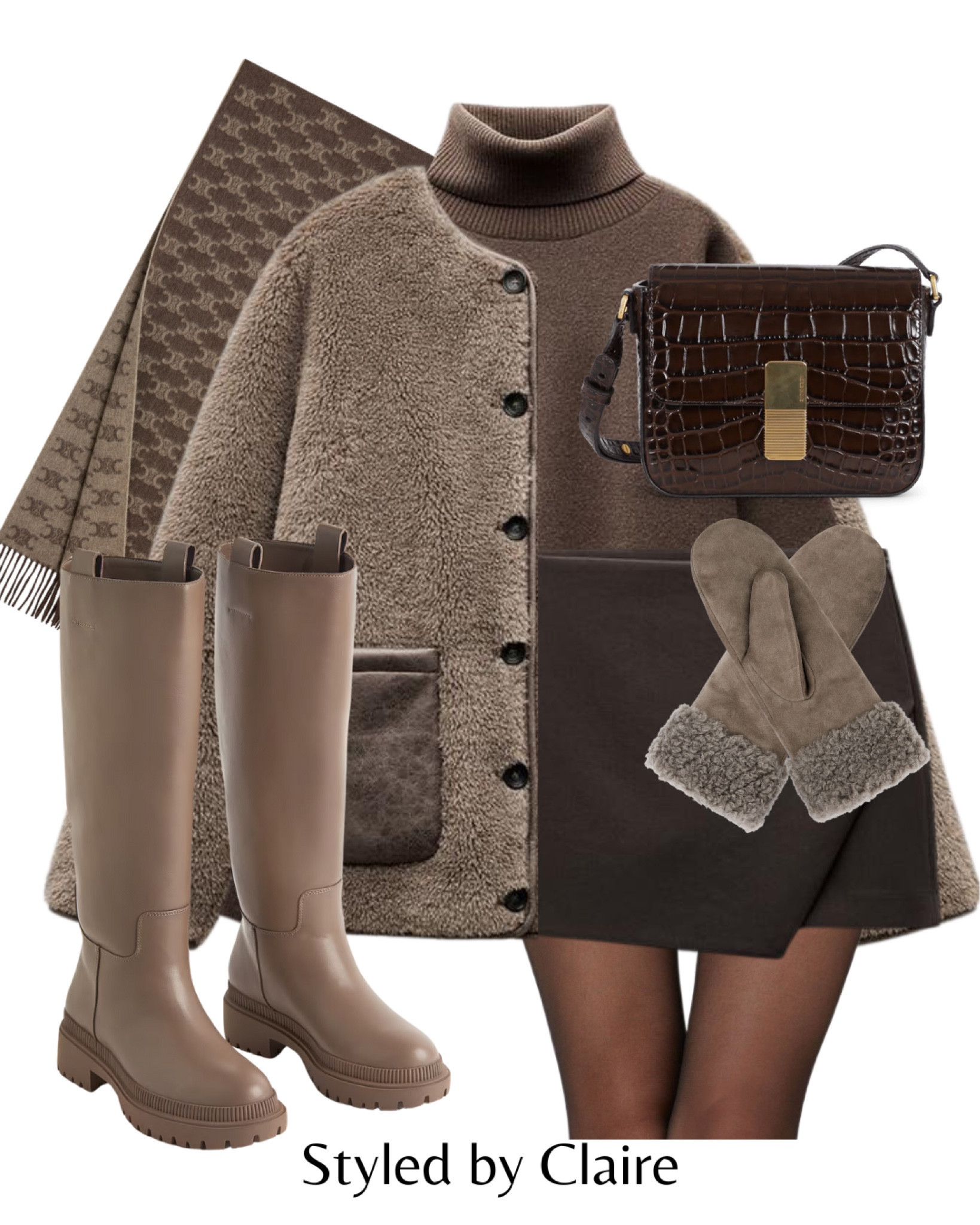 Christmas Markets Inspo🐻
Tags: shearling oversized teddy jacket coat brown beige zara trending turtleneck knit jumper skort skirt tights mittens gloves knee high boots H&M Celine wool scarf fashion winter inspo outfit ideas casual city break neutral chic women’s style Parisian mocha mousse

#LTKwinter #LTKshoes #LTKbag