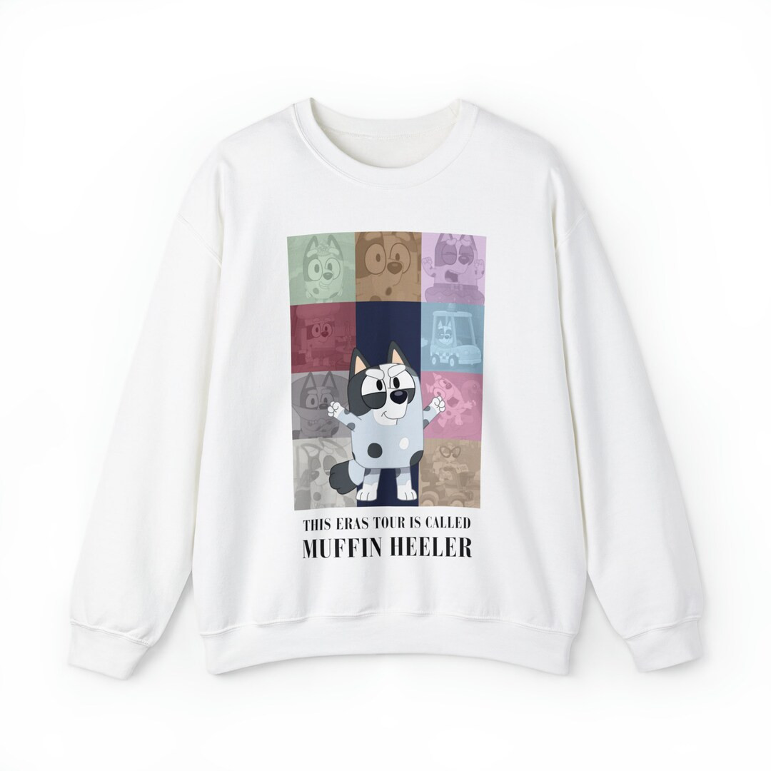 Grey Dog Heeler Eras Tour-inspired Sweatshirt Blu.ey Bin.go Muff.in Blue Dog Orange Dog - Etsy | Etsy (US)