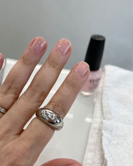 Just got my nails done and I went milky pink today.. it’s Baby Take a Vow by OPI with a dome silver ring. I linked the regular and Infinite Shine by OPI below.

#LTKstyletip #LTKbeauty #LTKGiftGuide