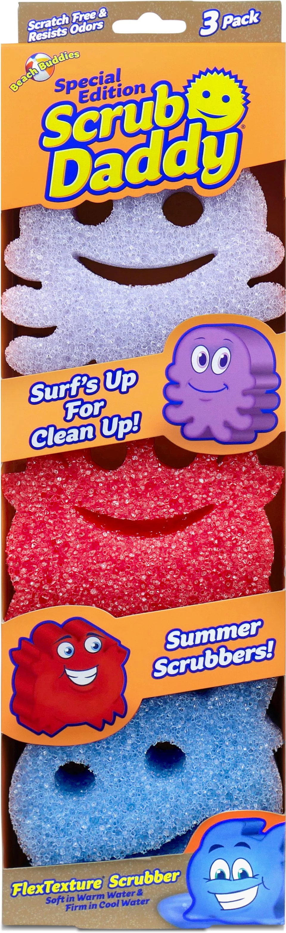 Scrub Daddy Special Edition Summer Shapes 3ct Sponges | Walmart (US)