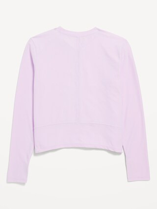Long-Sleeve Curved-Hem Performance Top for Girls | Old Navy (US)