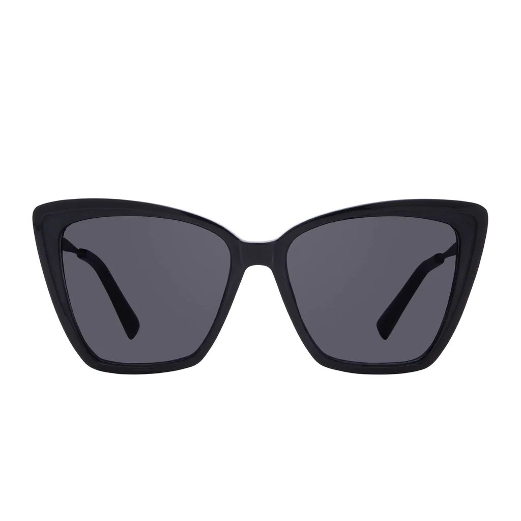 BECKY II - BLACK + DARK SMOKE POLARIZED | DIFF Eyewear