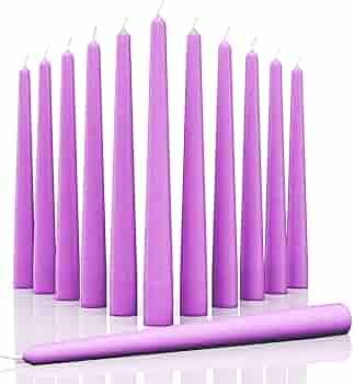 CANDWAX 12 inch Taper Candles Set of 12 - Dripless and Smokeless Candle Unscented - Slow Burning ... | Amazon (US)