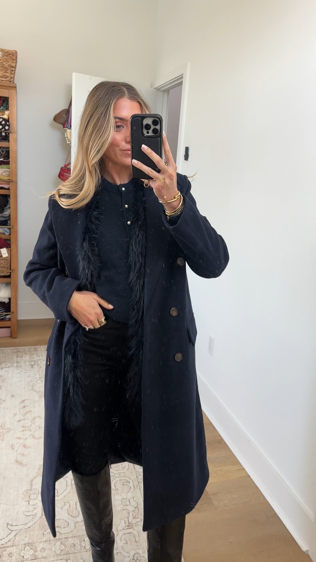 Lightning game! Going to the outdoor NHL game. I’m wearing good American power stretch skinny jeans and Abercrombie navy sweater size XS and my faux fur navy vest and navy trench coat are both amazon finds  

#LTKgrwm #LTKSeasonal #LTKootd