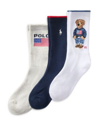 Core Flag Bear Socks, Pack of 3 | Bloomingdale's (US)
