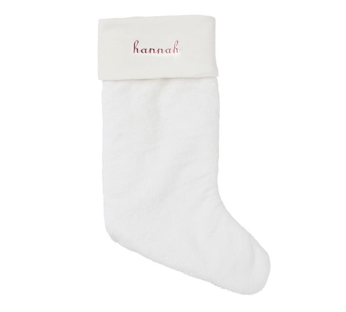 Plush Faux Fur Personalized Stockings | Pottery Barn (US)