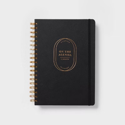 Twin Wire 7"x10" Planner Black leatherette - up&up™ | Target