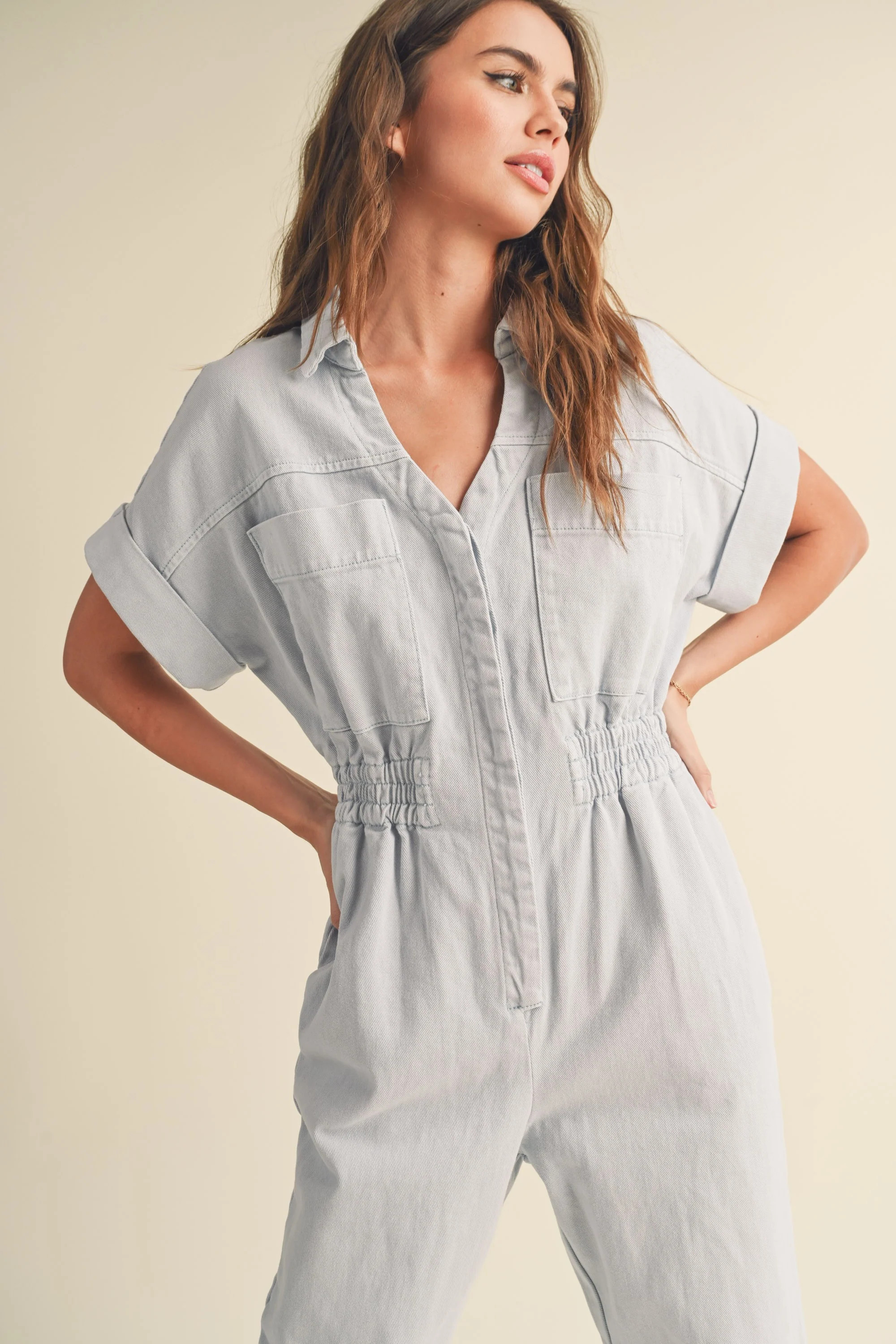 Cotton Denim Comfy Jumpsuit | Everkado Inc