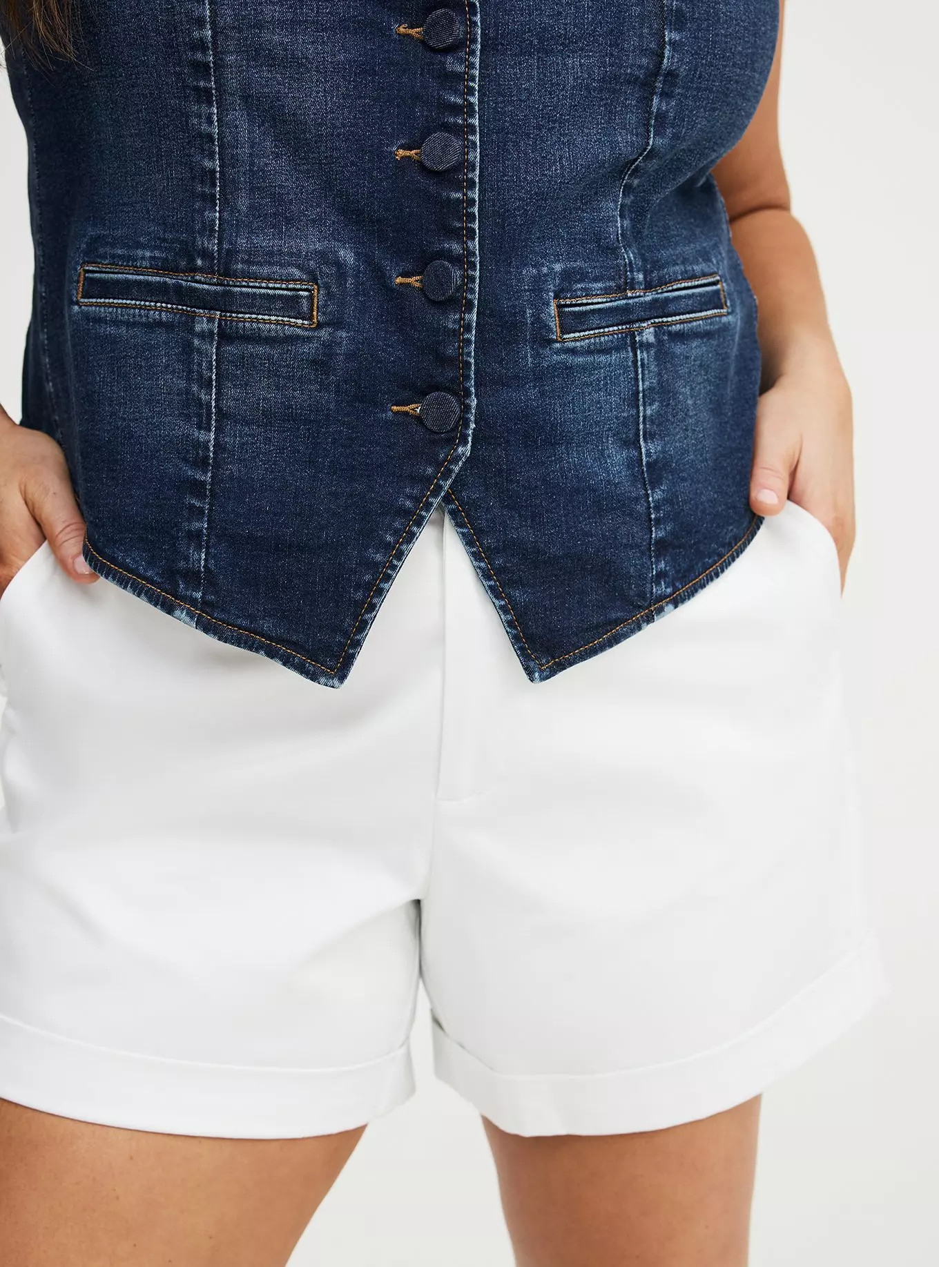 Denim Tailored Vest | Torrid (US & Canada)