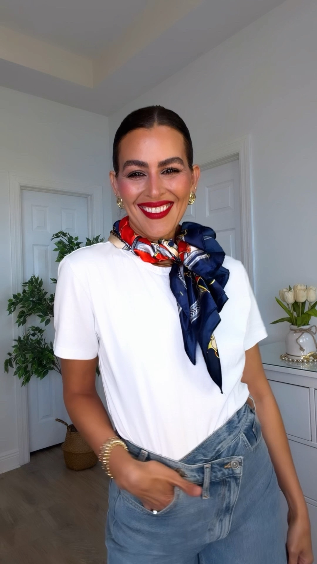 Scroll to shop👉🏼Size M in Tshirt. Adding exact scarf.i sized down in jeans.
Lipstick is the MVP w/lipliner brick 

#LTKootd #LTKFestival #LTKSeasonal