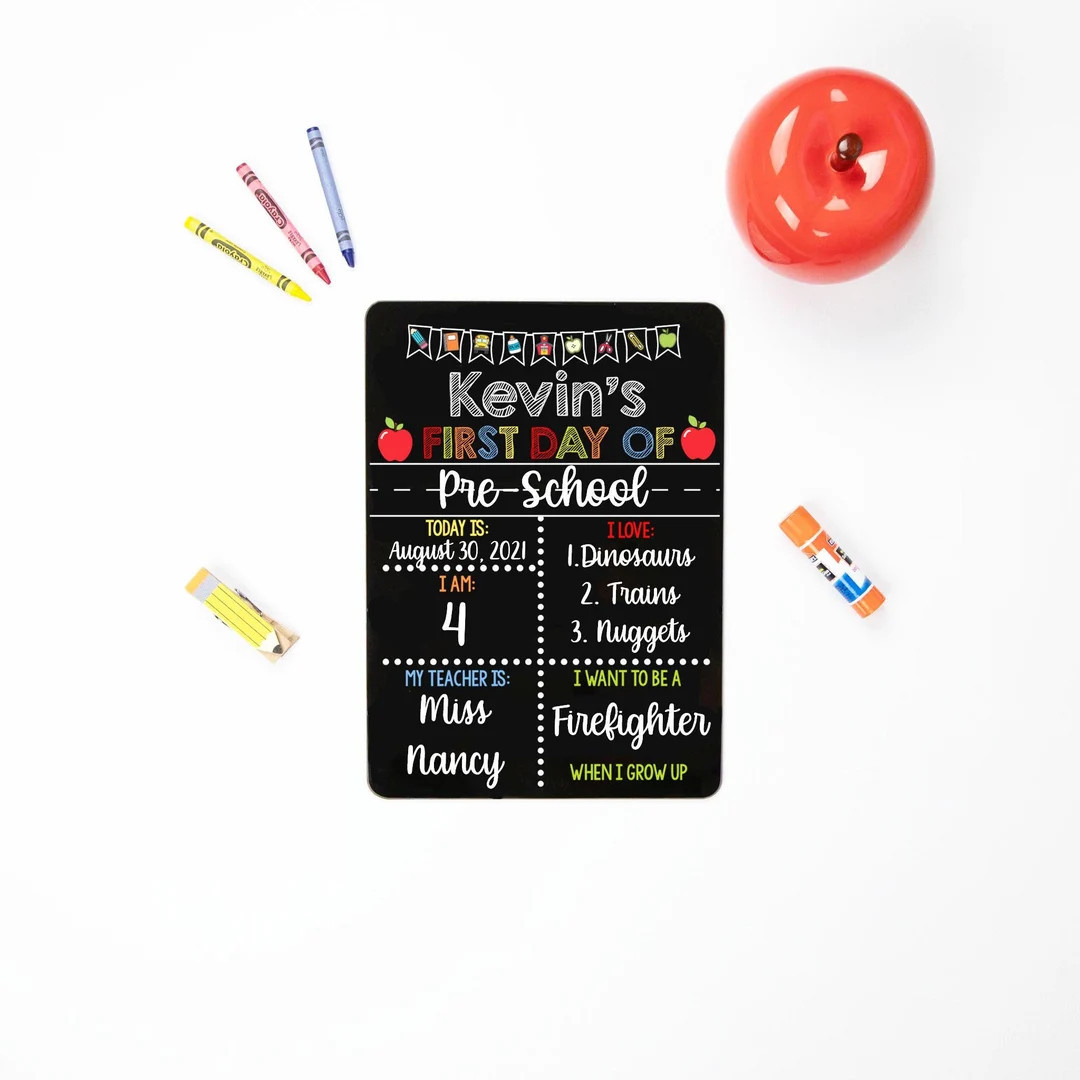 First Day of School Sign, Reusable First and Last Day of School Sign, Liquid Chalk Dry Erase Scho... | Etsy (US)
