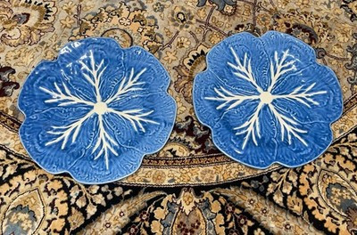 2 Bordallo Pinheiro Sapphire Blue Cabbage Plate 12" Made In Portugal Excellent | eBay | eBay US
