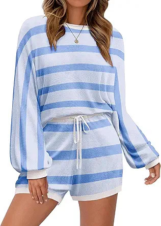 Ekouaer Knit Pajamas Set for Women Lounge Wear Sets Long Sleeve Sweatsuit Matching 2 Piece Outfit... | Amazon (US)