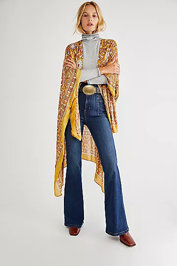 Magic Dance Border Print Kimono | Free People (Global - UK&FR Excluded)