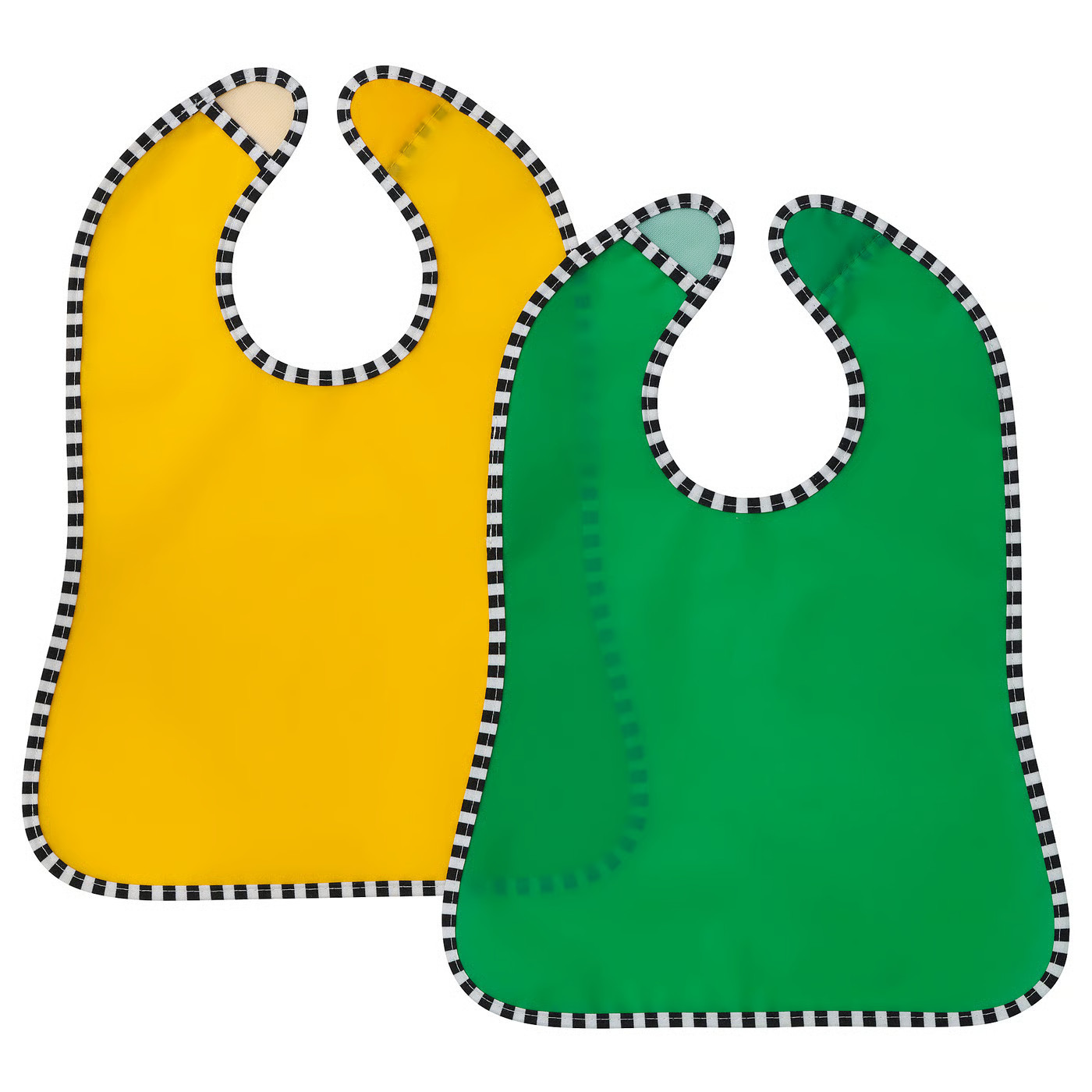 IKEA GRÖNFINK bib, green/yellow, Package quantity: 2 pack | IKEA US