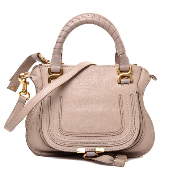 CHLOE Calfskin Mini Marcie Satchel Nude | FASHIONPHILE (US)