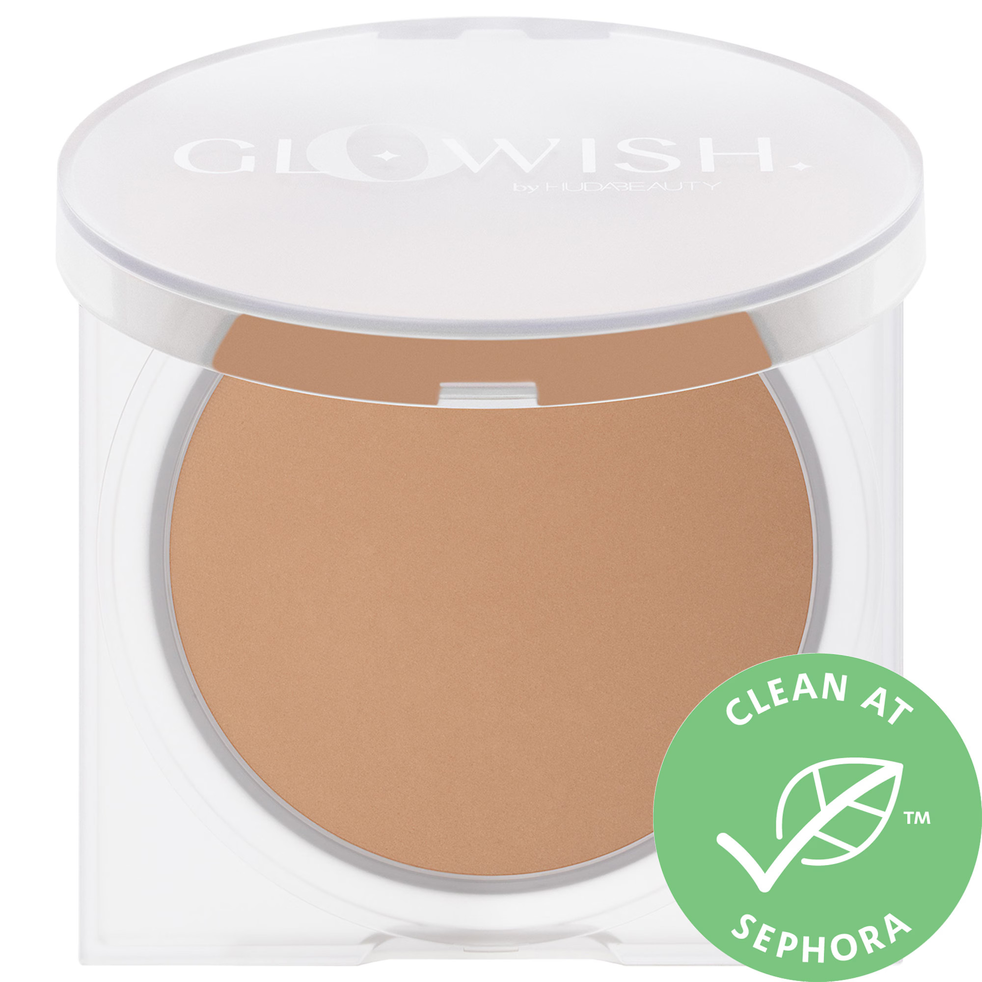 HUDA BEAUTY GloWish Lightweight Blurring Pressed Powder 04 Light-Medium 0.35 oz/ 10g | Sephora (US)