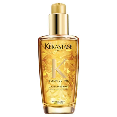 Kerastase Elixir Ultime L'Huile Original Hair Oil | Hydrating Oil Serum to Smooth Frizz & Add Shine | For All Hair Types (3.4 oz) | Target