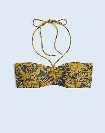 Cinched Halter Bikini Top in Floral | Madewell