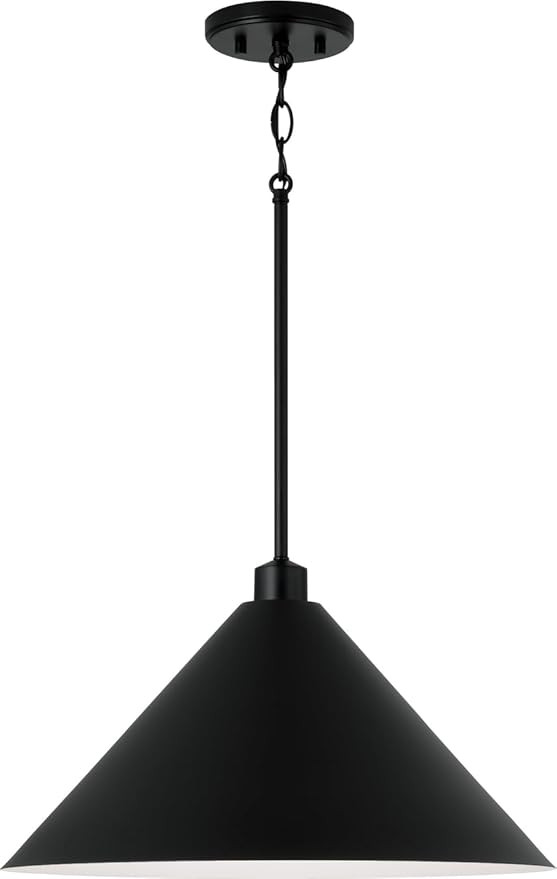 Capital Lighting 351311MB Alden Modern Industrial Metal Cone with White Interior Pendant Ceiling ... | Amazon (US)