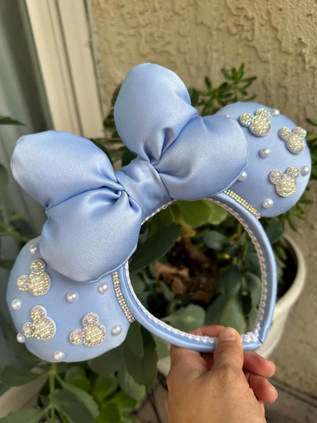 Periwinkle Satin Minnie Ears - Etsy | Etsy (US)