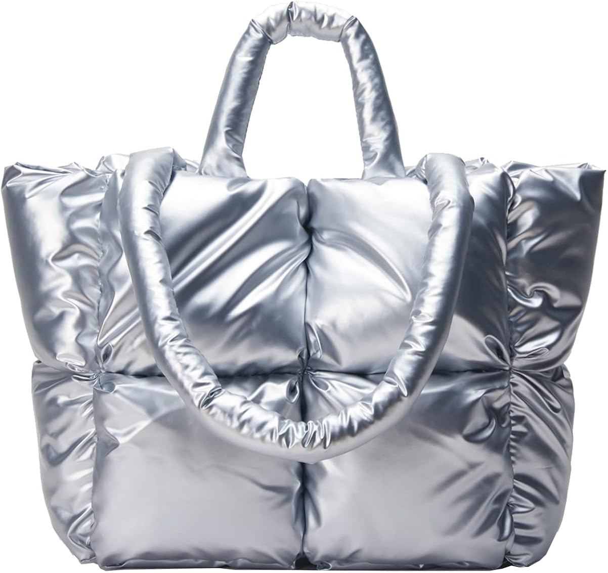 Puffer Shoulder Bag for Women Mini Down Satchel Hobo Bag Quilted Tote Bag Chic Purses 2022 | Amazon (US)