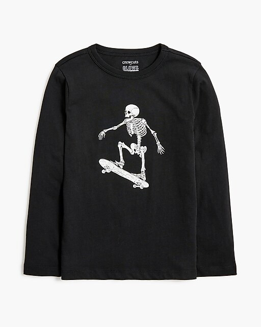 Boys' long-sleeve skateboarding skeleton graphic tee | J.Crew Factory