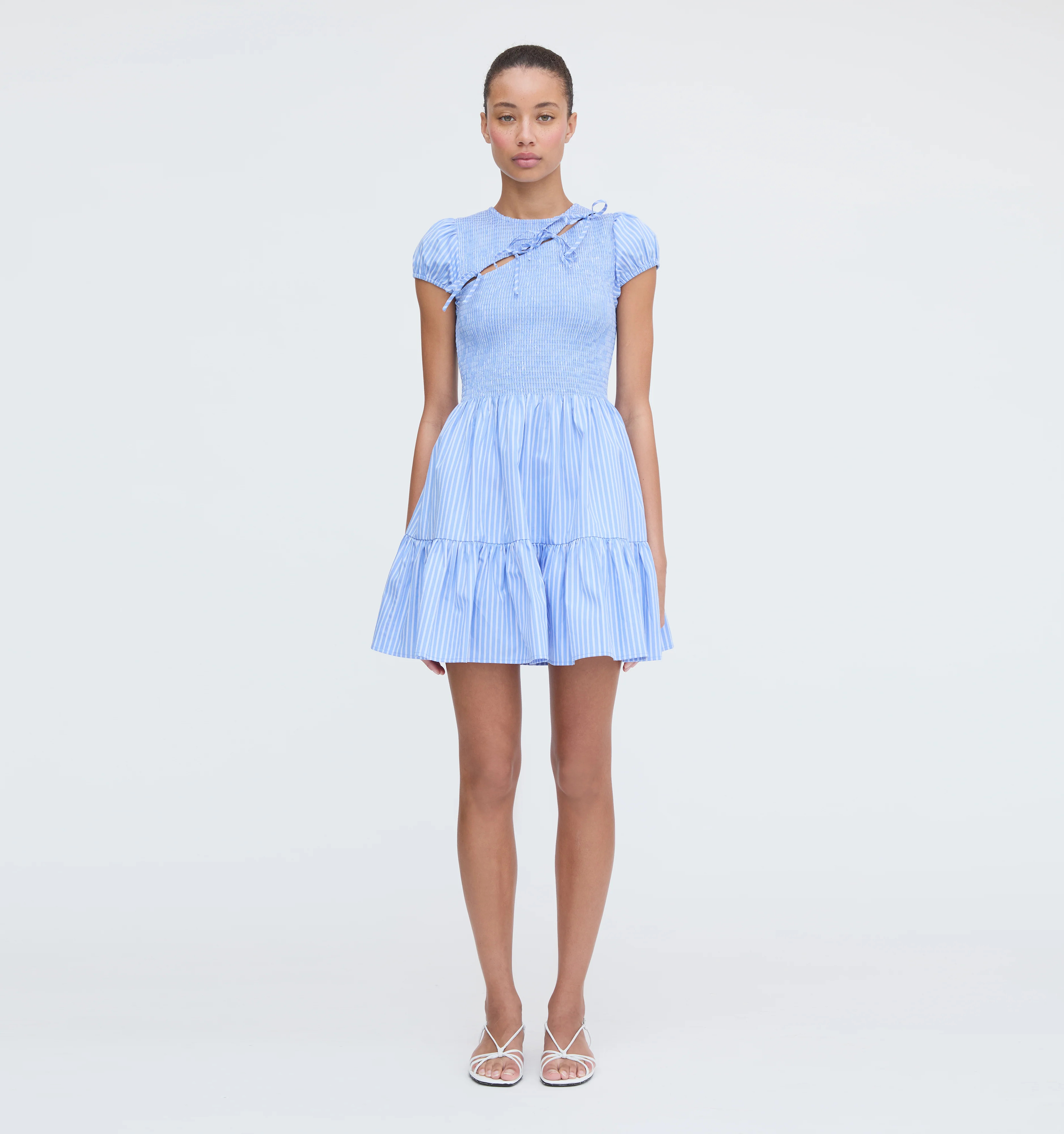 The Gia Mini Nap Dress - Blue Stripe | Hill House Home US