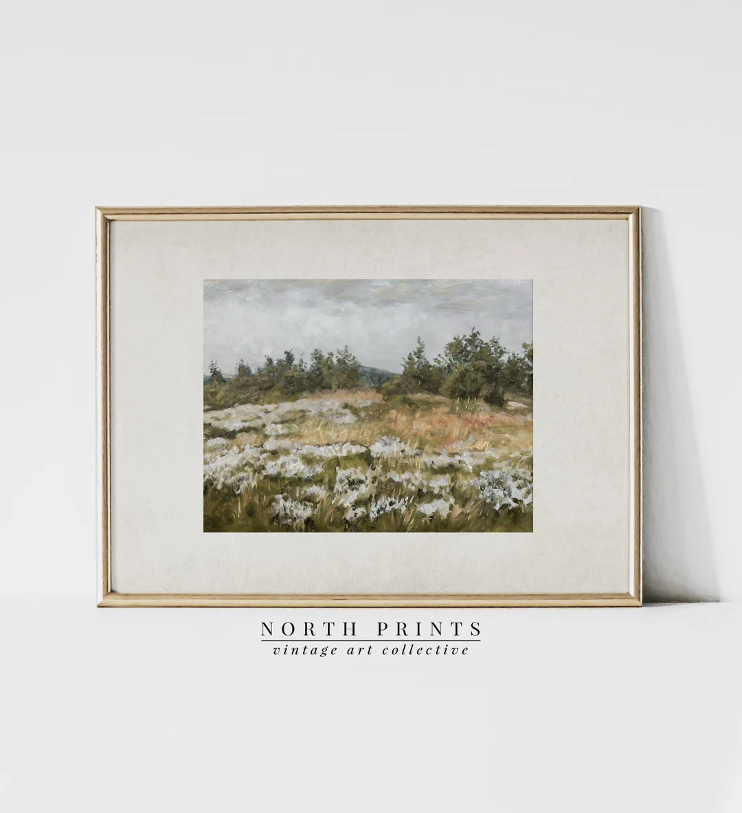 Vintage Summer Landscape Painting Country Muted Green PRINTABLE Downloadable 5-50 - Etsy | Etsy (US)