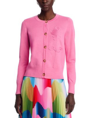 Rose Appliqu\u00e9 Snap Front Cardigan | Bloomingdale's (US)