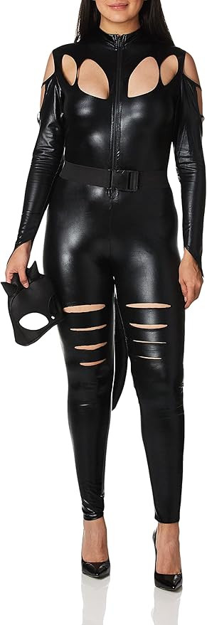 Dreamgirl Adult Catwoman Costume, Womens Catsuit Halloween Costume | Amazon (US)