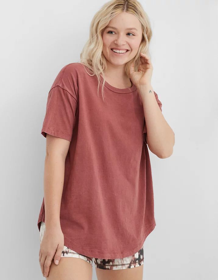 Aerie Distressed Boyfriend T-Shirt | American Eagle Outfitters (US & CA)