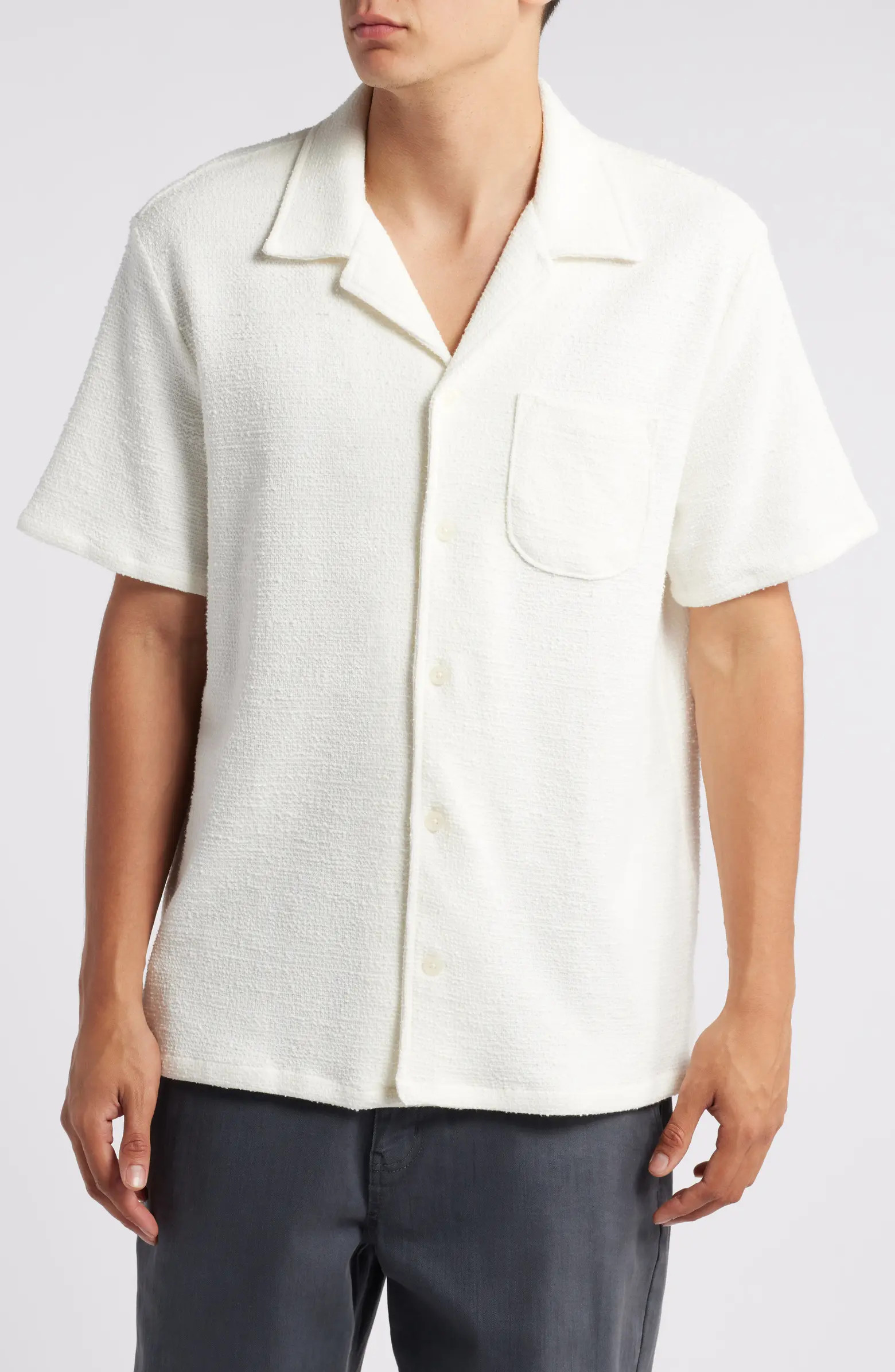Treasure & Bond Slub Knit Cotton Camp Shirt | Nordstrom | Nordstrom