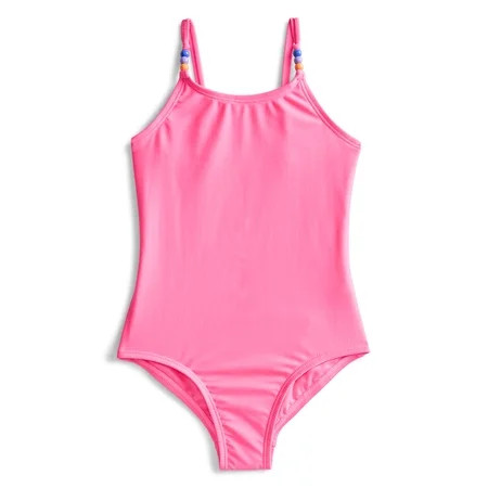 Wonder Nation Girls One Piece Swimsuit with UPF 50+, Sizes 4-18 & Plus | Walmart (US)