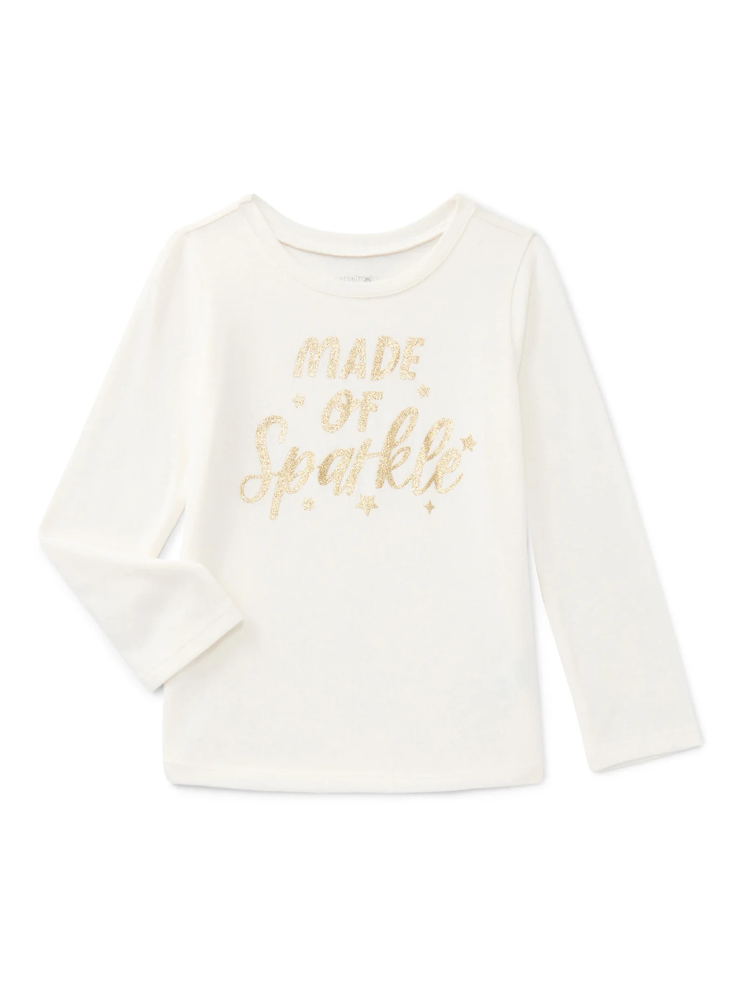 Garanimals Toddler Girls Holiday Graphic Tee with Long Sleeves, Sizes 18M-5T | Walmart (US)