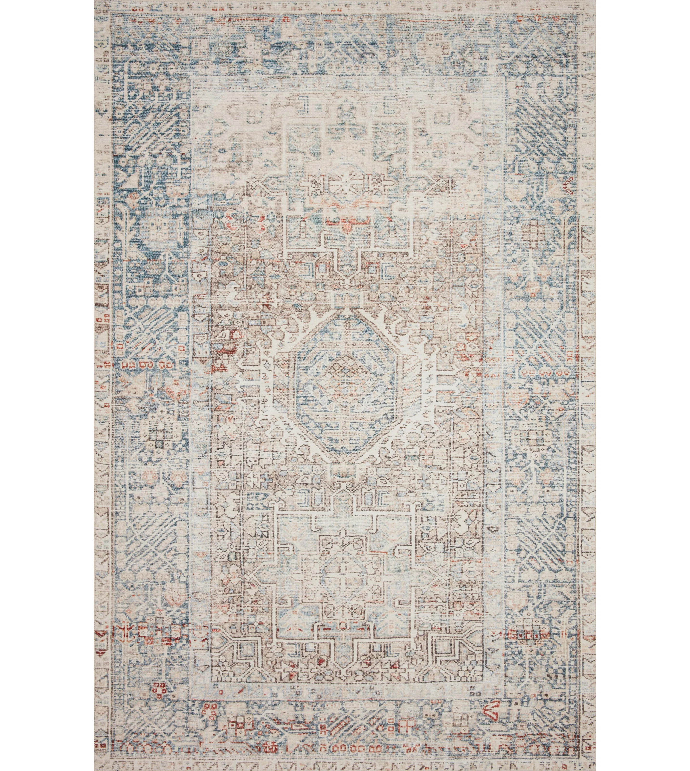 Chris Loves Julia x Loloi Jules Oriental Natural/Ocean Area Rug & Reviews | Wayfair | Wayfair North America