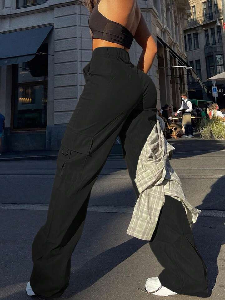 Flap Pocket Side Cargo Pants | SHEIN