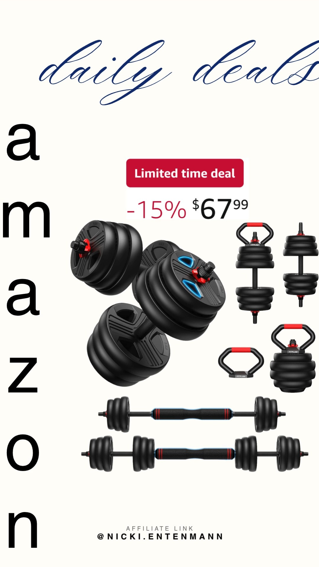 Level up training with Adjustable Dumbbell Set crafted for strength and modern convenience. Perfect for home gyms, it blends durability, versatility, and confidence seamlessly. #adjustabledumbbells #dumbbellset #homegym #fitnessgear #strengthtraining #workoutessentials #trainingtools #gymstyle #amazonfinds #shoppingdeal 🏋️‍♂️💪🔥 

 #LTKActive #LTKHome #LTKSaleAlert