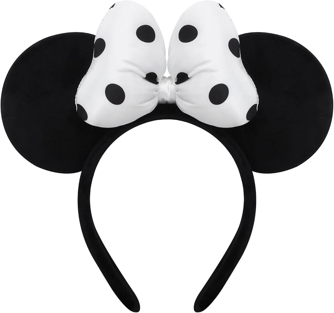Handmade Mouse Ears Headband for Women and Ladies, Polka Dot Bow Minnie Ears Costume Accessories | Amazon (US)