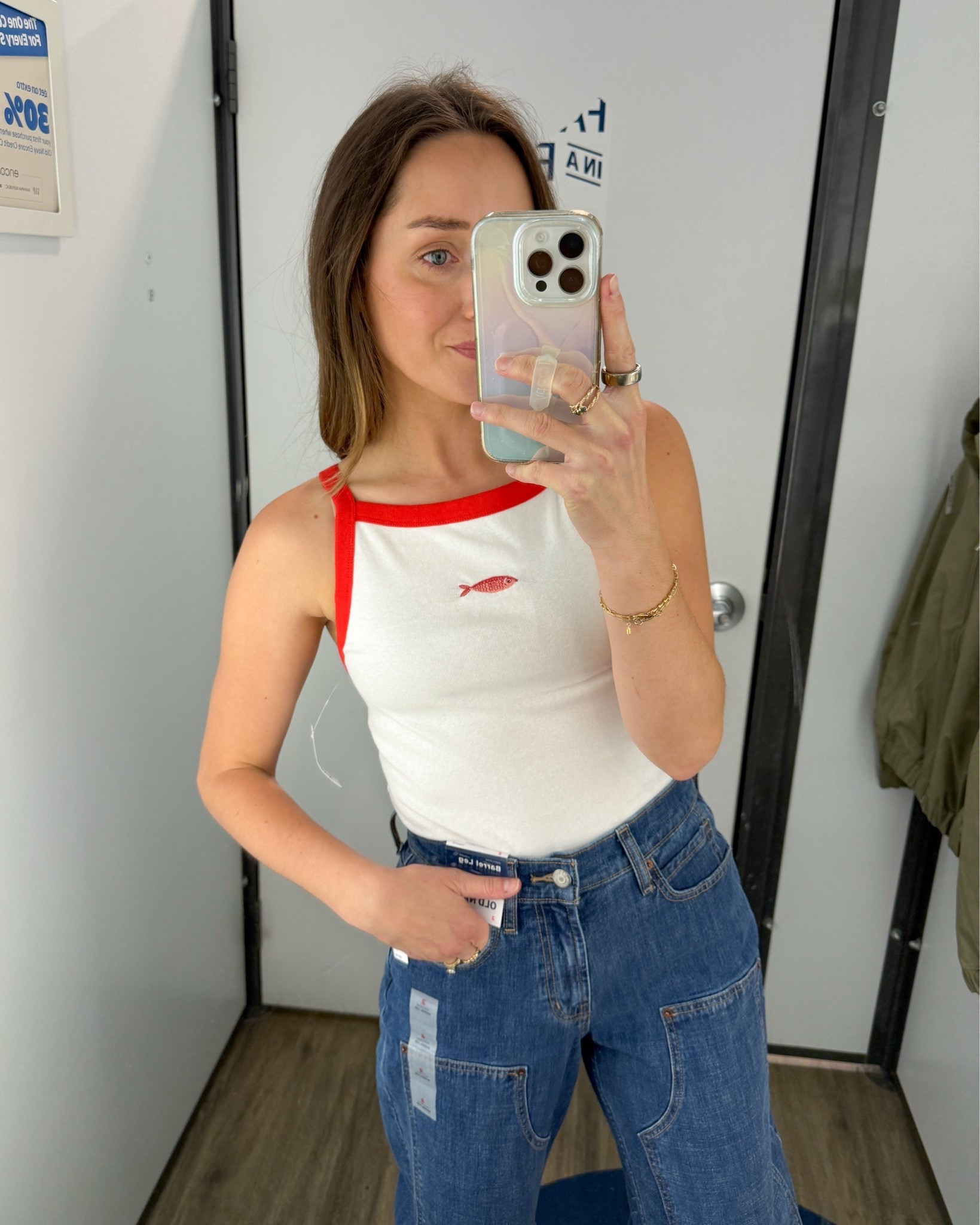 This fun tank gives anthro vibes. On sale for $8.49.