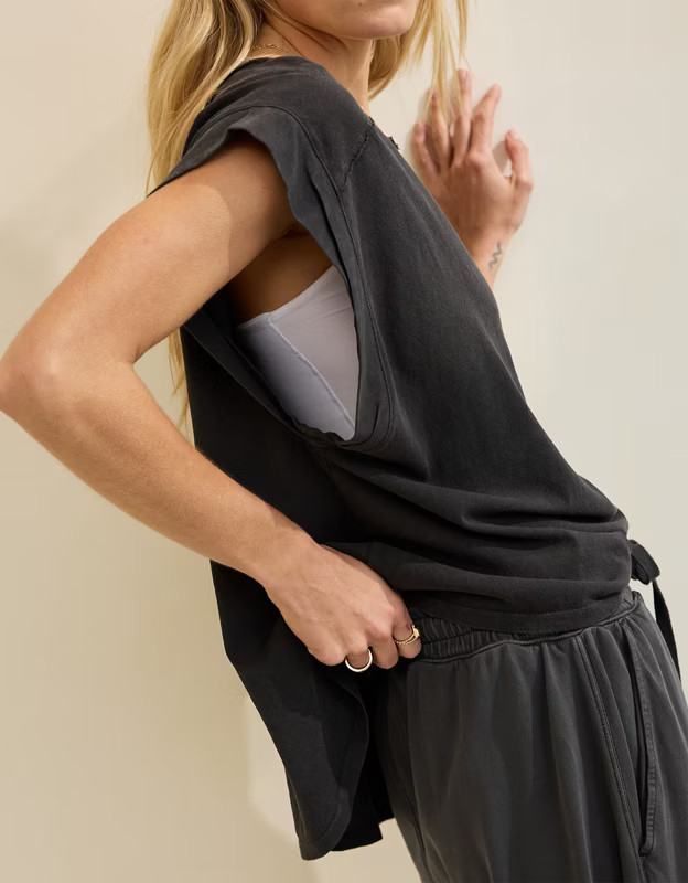 Aerie Summer Breeze Notch Neck T-Shirt | American Eagle Outfitters (US & CA)