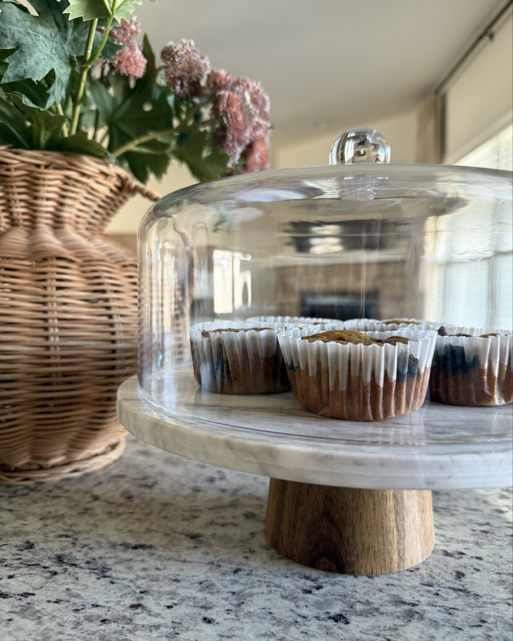 This clear cake dome is such a simple but elevated way to display homemade treats. There’s something about seeing fresh bakes sitting pretty on the counter that makes the whole kitchen feel warm and inviting, and I love how this adds that light, airy touch while keeping everything fresh for spring. 

Berry stems are from Hobby Lobby (SKU: 1738277)
Cake stand is from Aldi
Vase is from At Home

#LTKHome #LTKfoodie