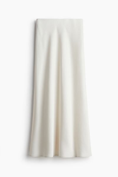 Maxi Skirt - Regular waist - Long - White - Ladies | H&M US | H&M (US + CA)