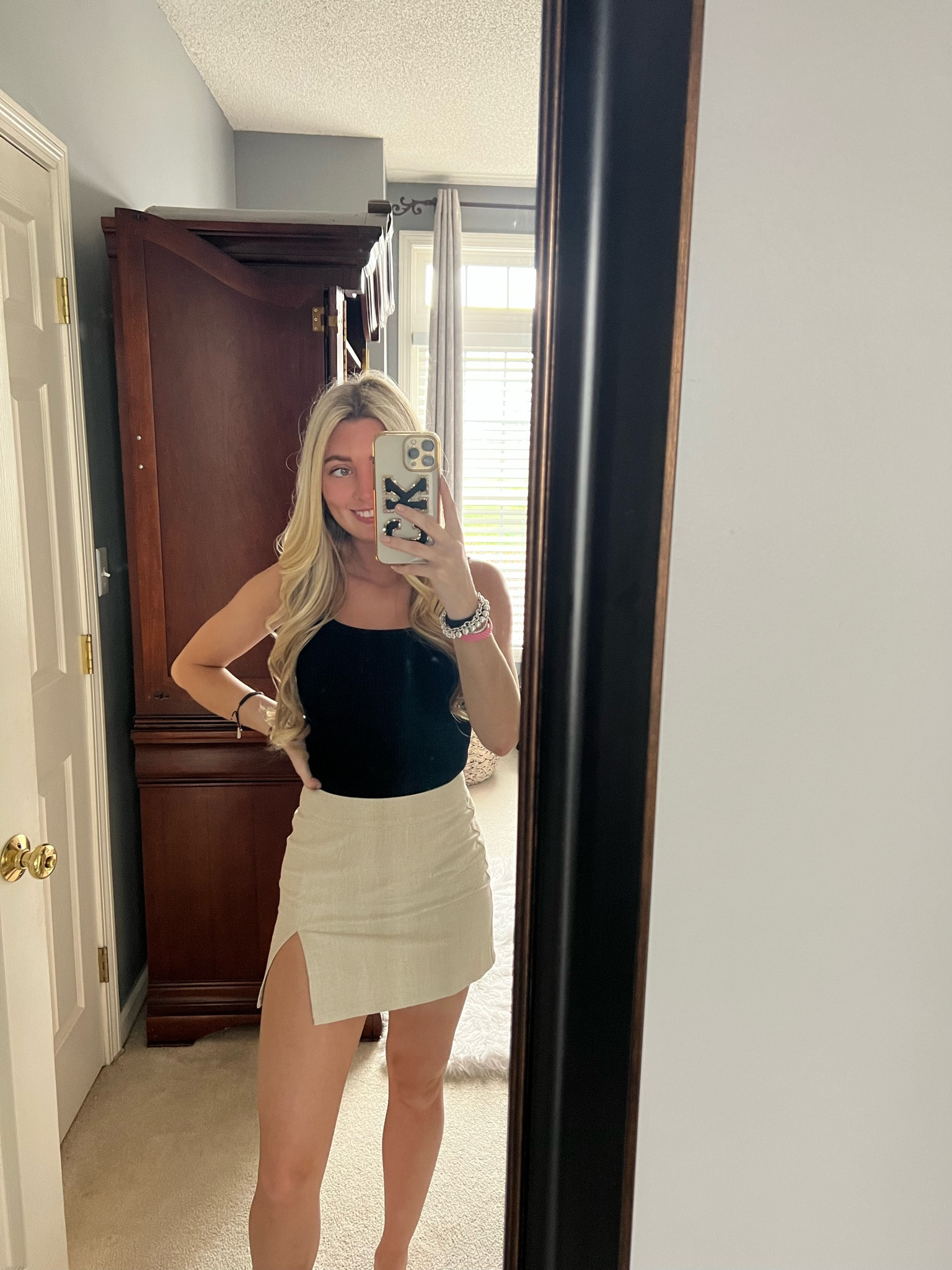 Princess Polly mini skirt!! 
oatmeal color!! 
cuts tank CHLOEKCOLLECTION_ 
size XS

#LTKHoliday #LTKU #LTKSeasonal