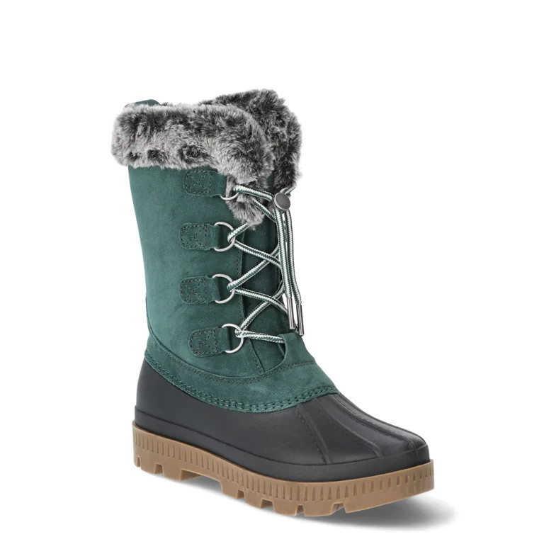 Ozark Trails Women's Fleece Tall Lace-Up Boots, Sizes 6-11 - Walmart.com | Walmart (US)