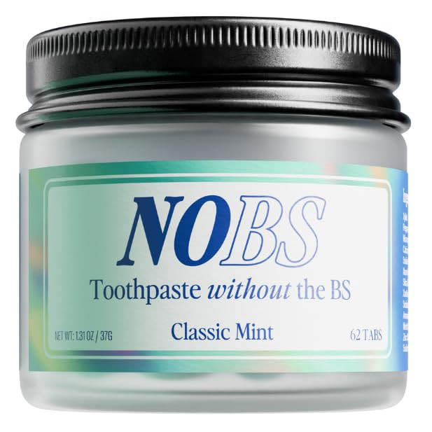 NOBS (No Bad Stuff) Toothpaste Tablets - Nano Hydroxyapatite, Fluoride & Plastic Free, Eco & Trav... | Amazon (US)
