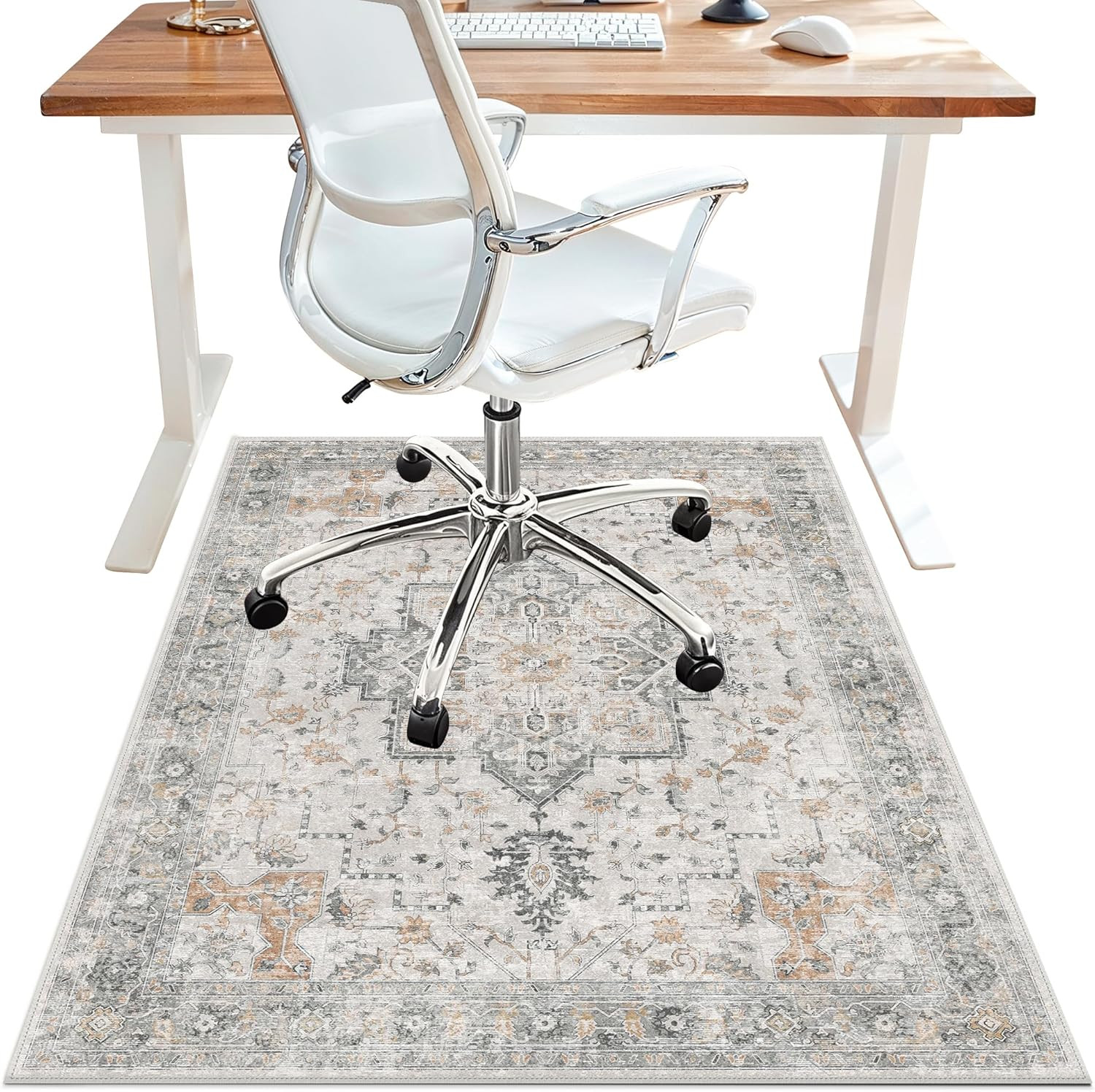 48"x60" Office Chair Mat for Hardwood Tile Floor, Under Desk Carpet Protector for Rolling Compute... | Amazon (US)