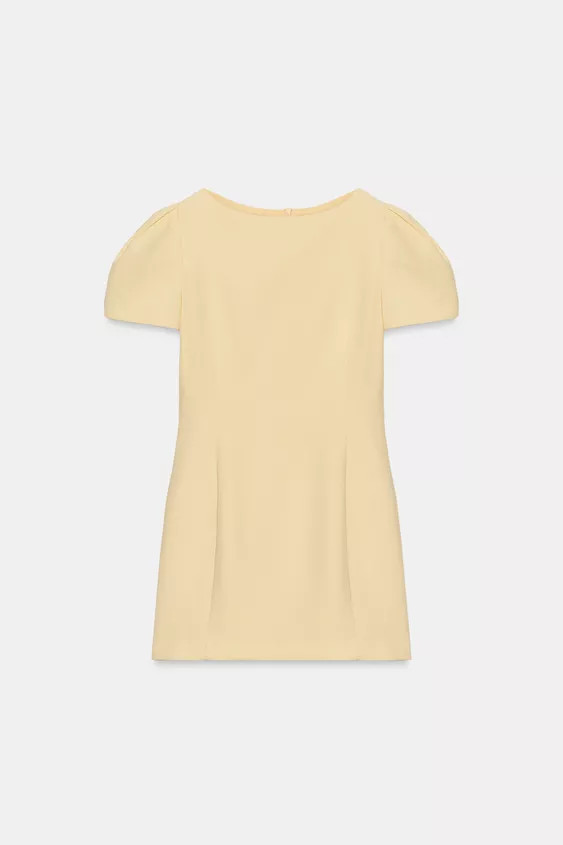 SHORT DRESS WITH PLEATS AND POCKETS | Zara UK