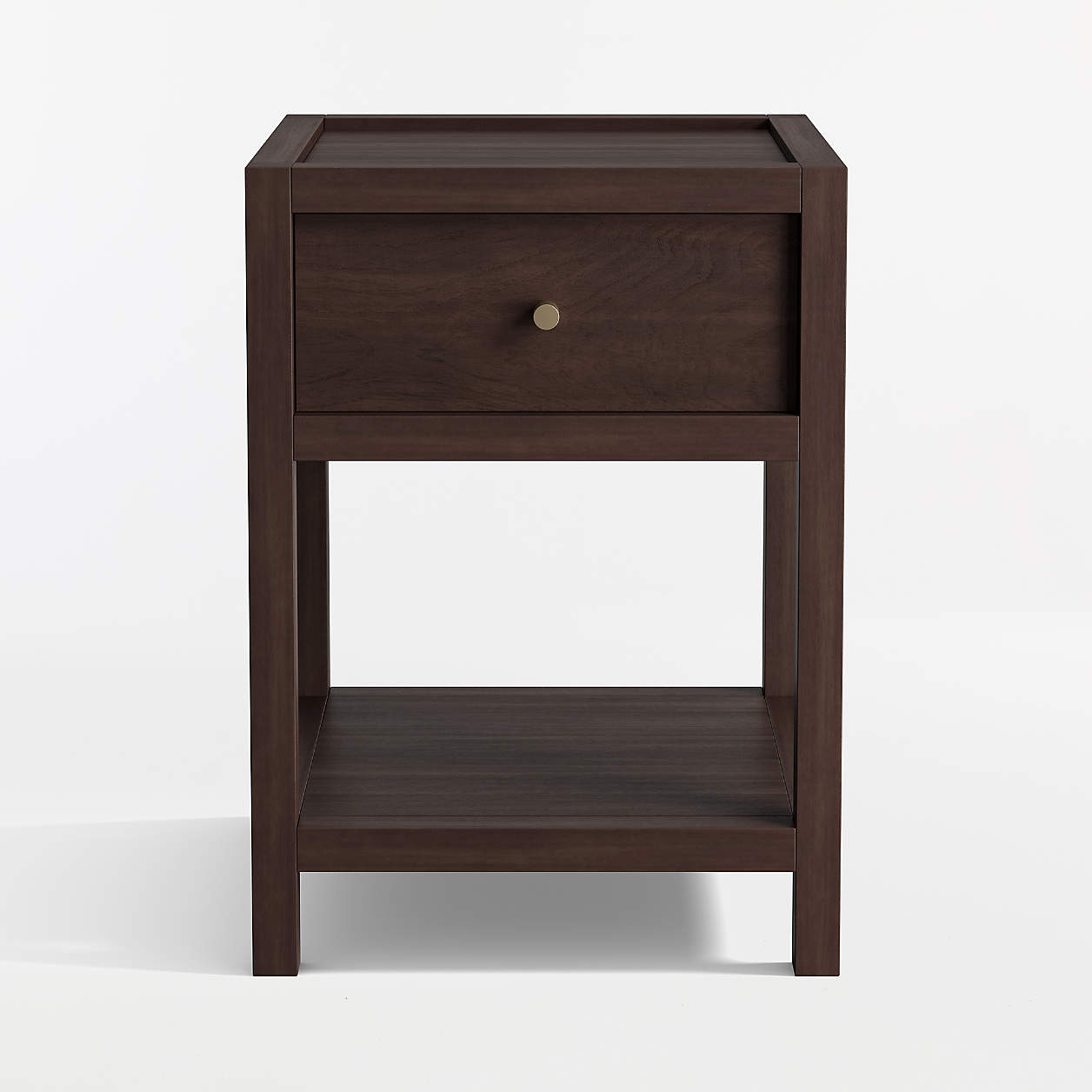 Keane 18" Espresso Solid Wood Narrow Nightstand | Crate & Barrel